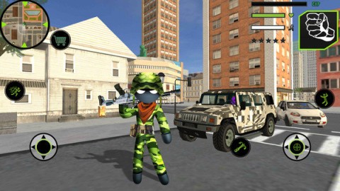 美军火柴人绳索英雄无限金币版 枪战绳索火柴人 第1张图